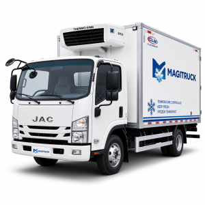 Refrigerated truck with JAC cab, THERMO KING BAR20 unit, and insulated white cargo box