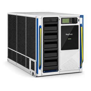 Refrigerated truck cooling unit by MagiTruck with white housing, black vents, and side heat-exchange grille